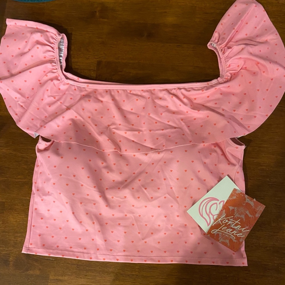 NWT Kortni Jeane RUFFLED AROUND TOP—XXL